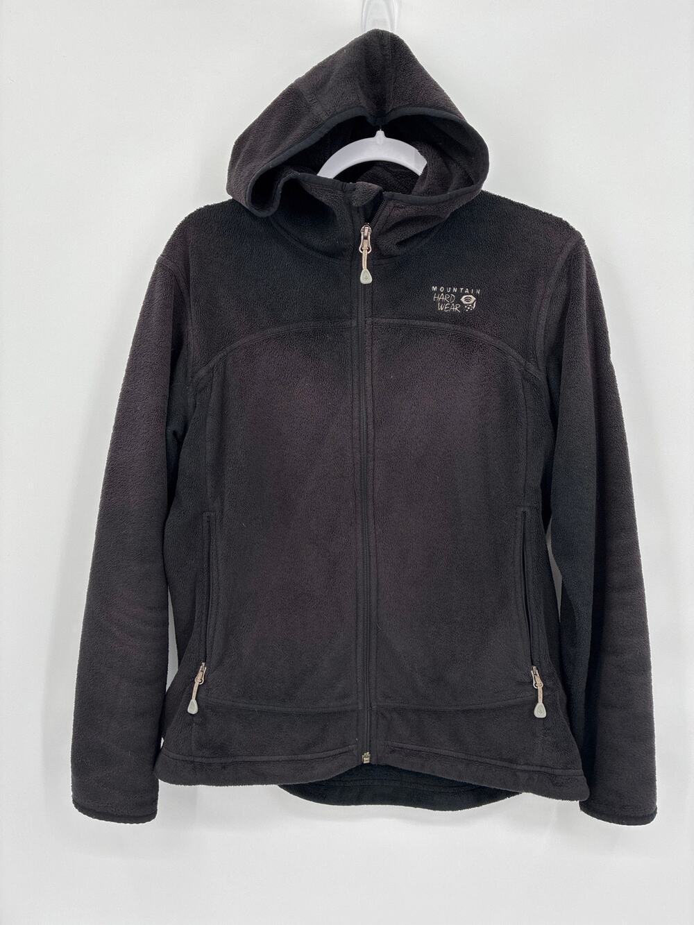 Mountain Hardwear Black Fuzzy Fleece Full Zip Hoodie Jacket Women's Medium